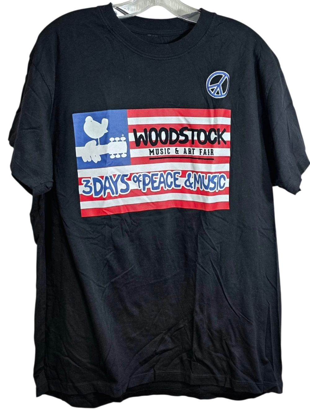 Woodstock Music And Art Fair Black Graphic T-Shirt